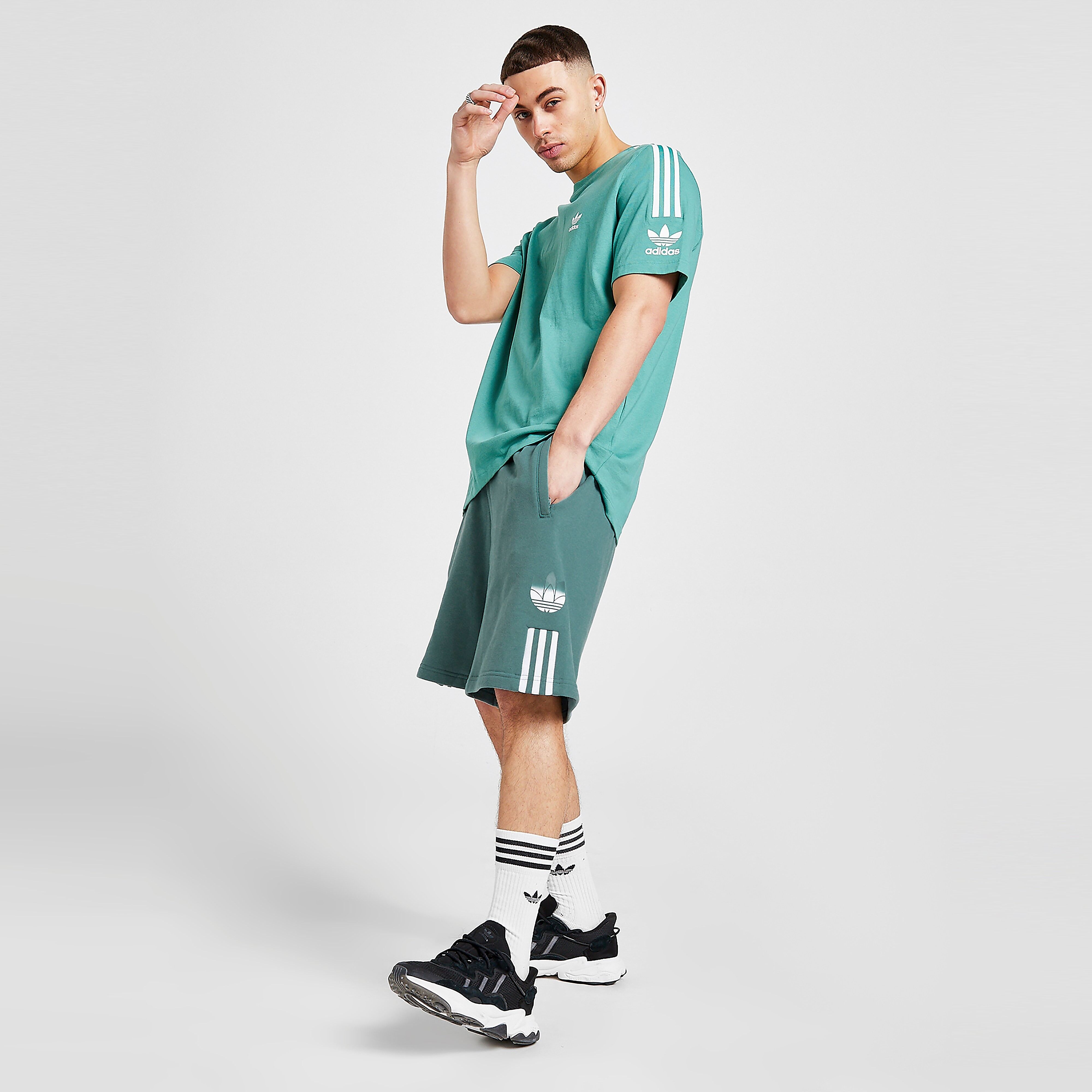 adidas Originals 3D Trefoil Shorts - Hazy Emerald - Mens  size: M