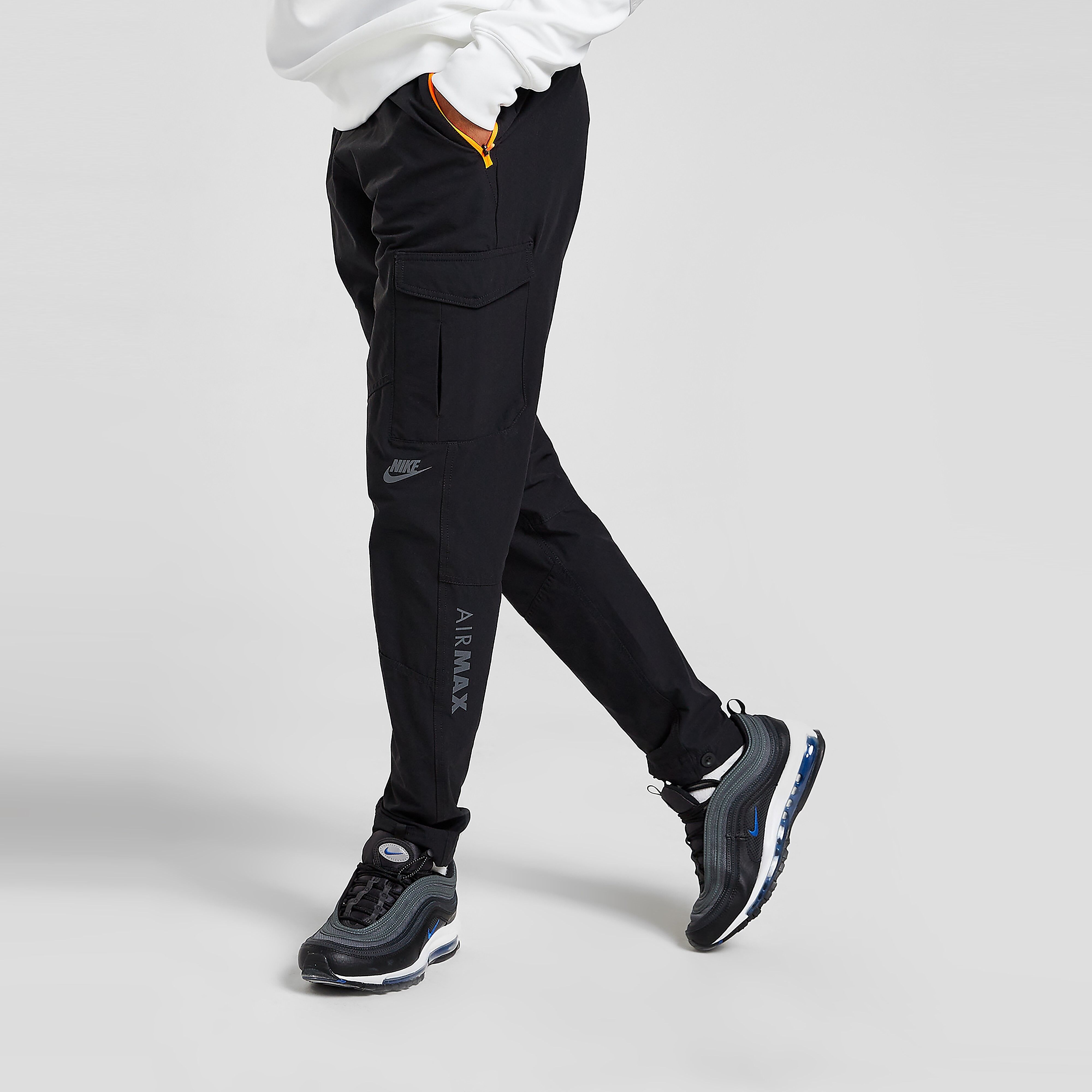 Nike Air Max Cargo Pants - Black/Black/Black/Total Orange - Mens  size: S