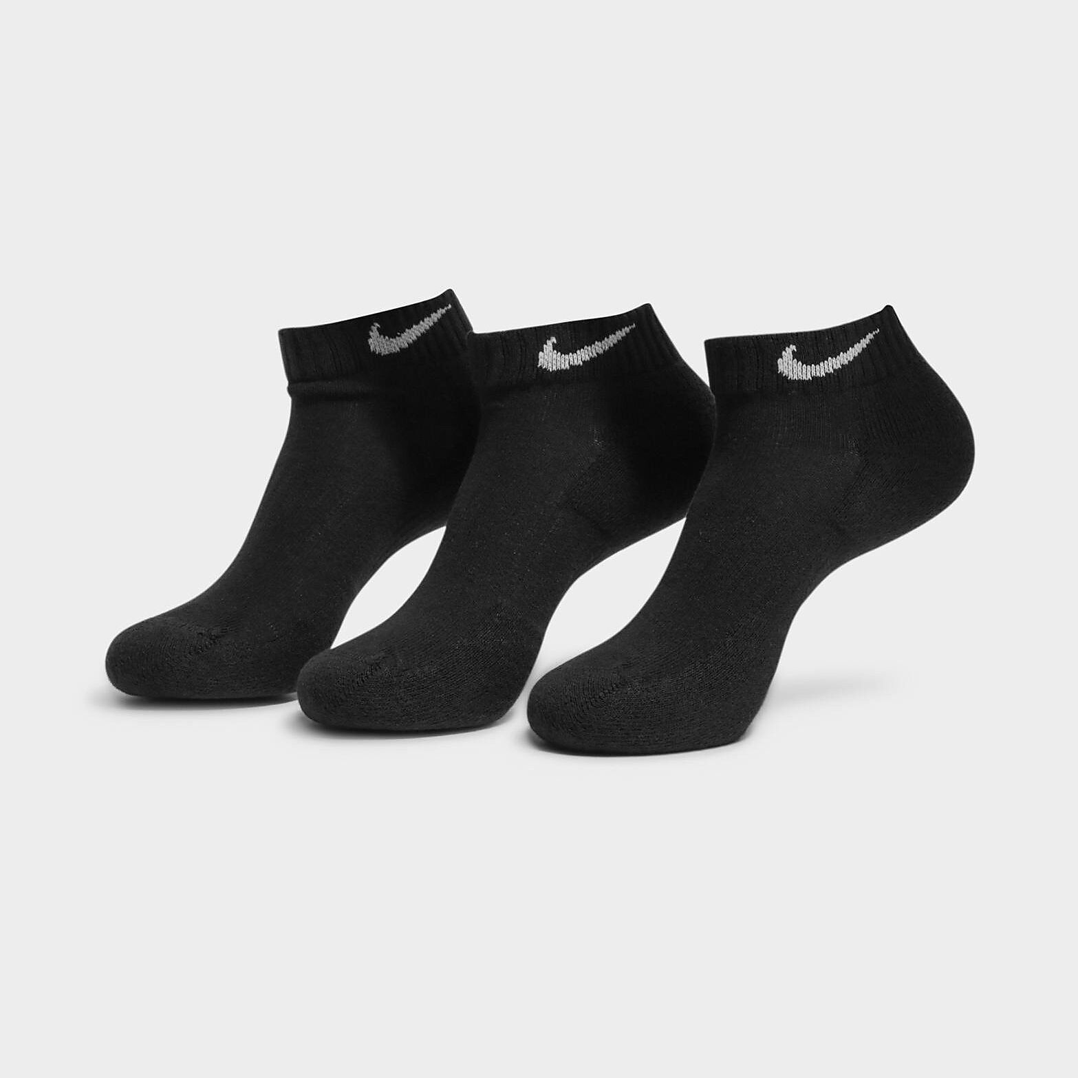 Nike 3 Pack Everyday Cushion Low Training Socks - BLACK  size: XL
