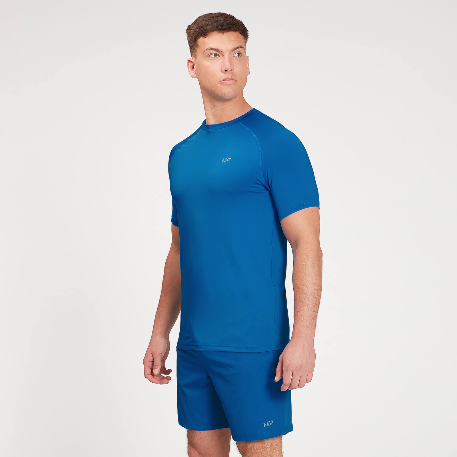 MP Men's Graphic Running Short Sleeve T-Shirt - True Blue - S