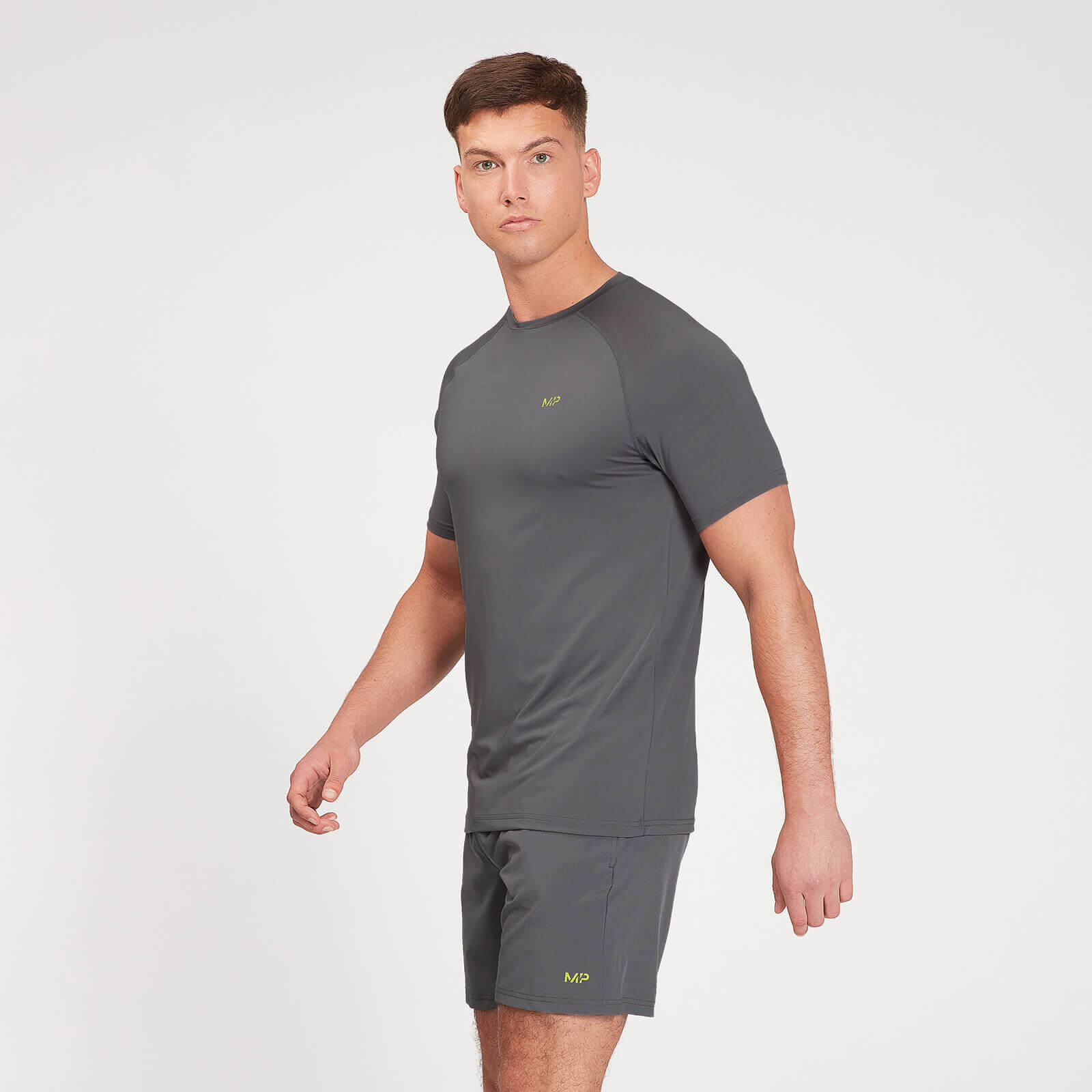 MP Men's Graphic Running Short Sleeve T-Shirt - Carbon - L