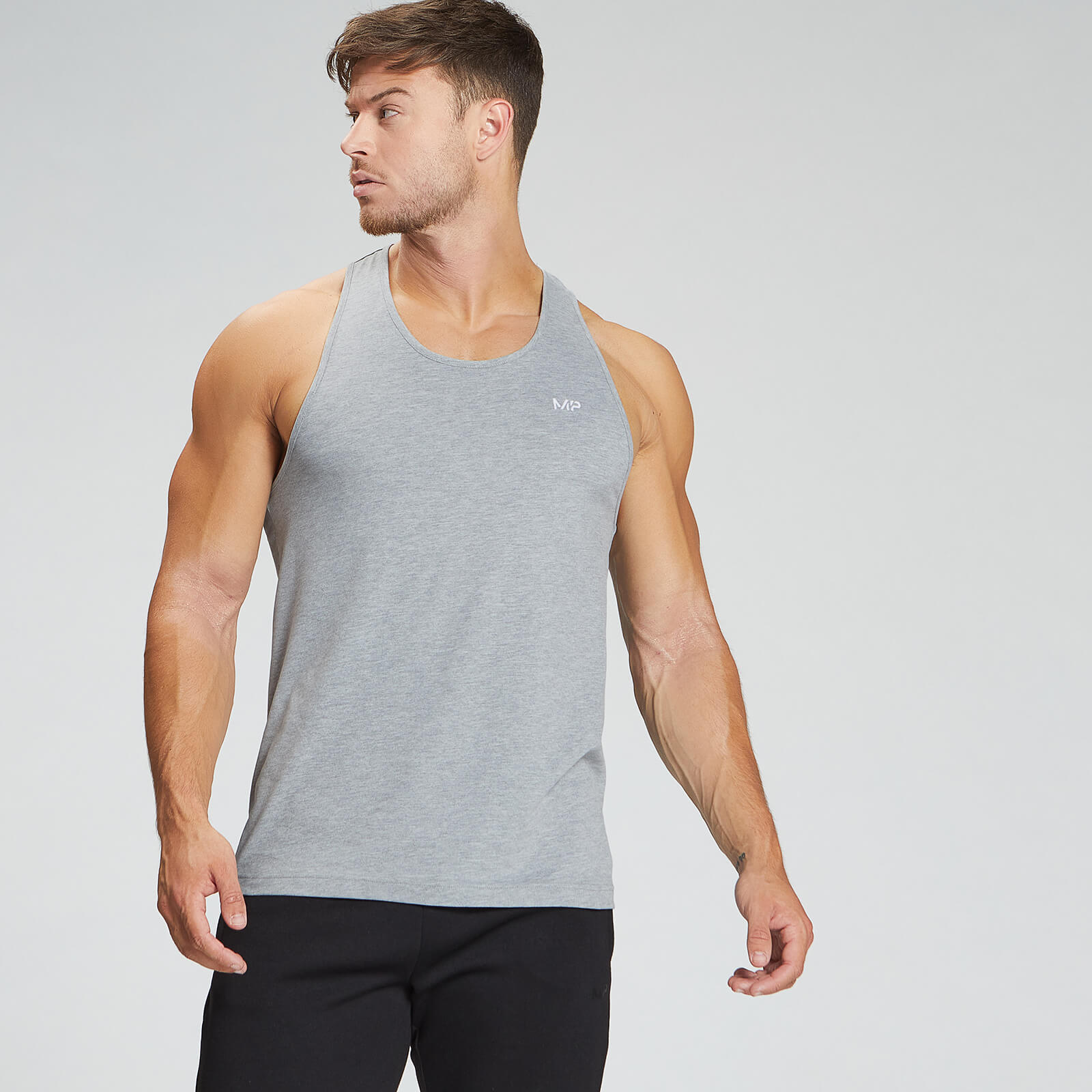 MP Men's Stringer Vest - Classic Grey Marl - M