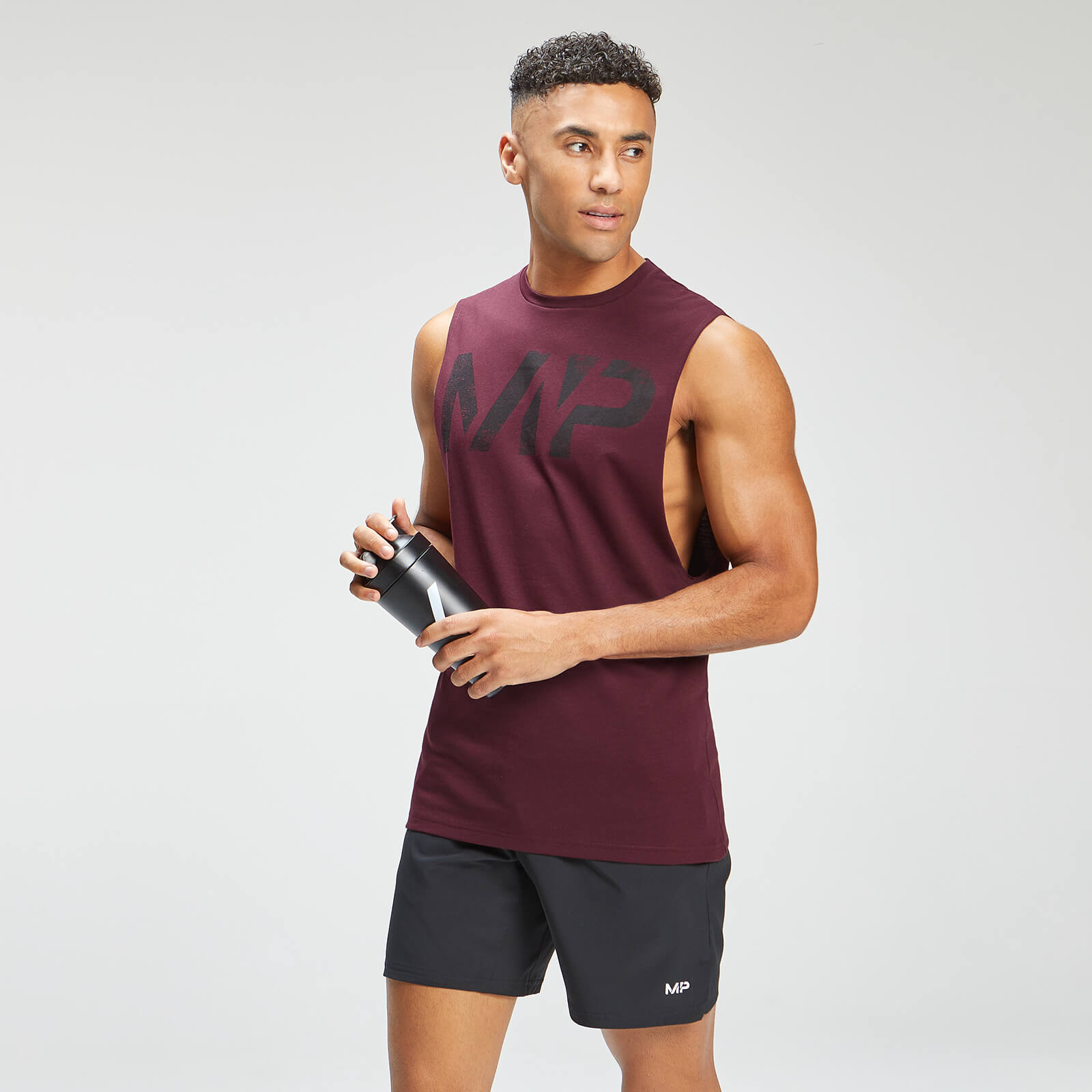 MP Men's Adapt Grit Graphic Drop Armhole Tank - Merlot Marl - XXXL