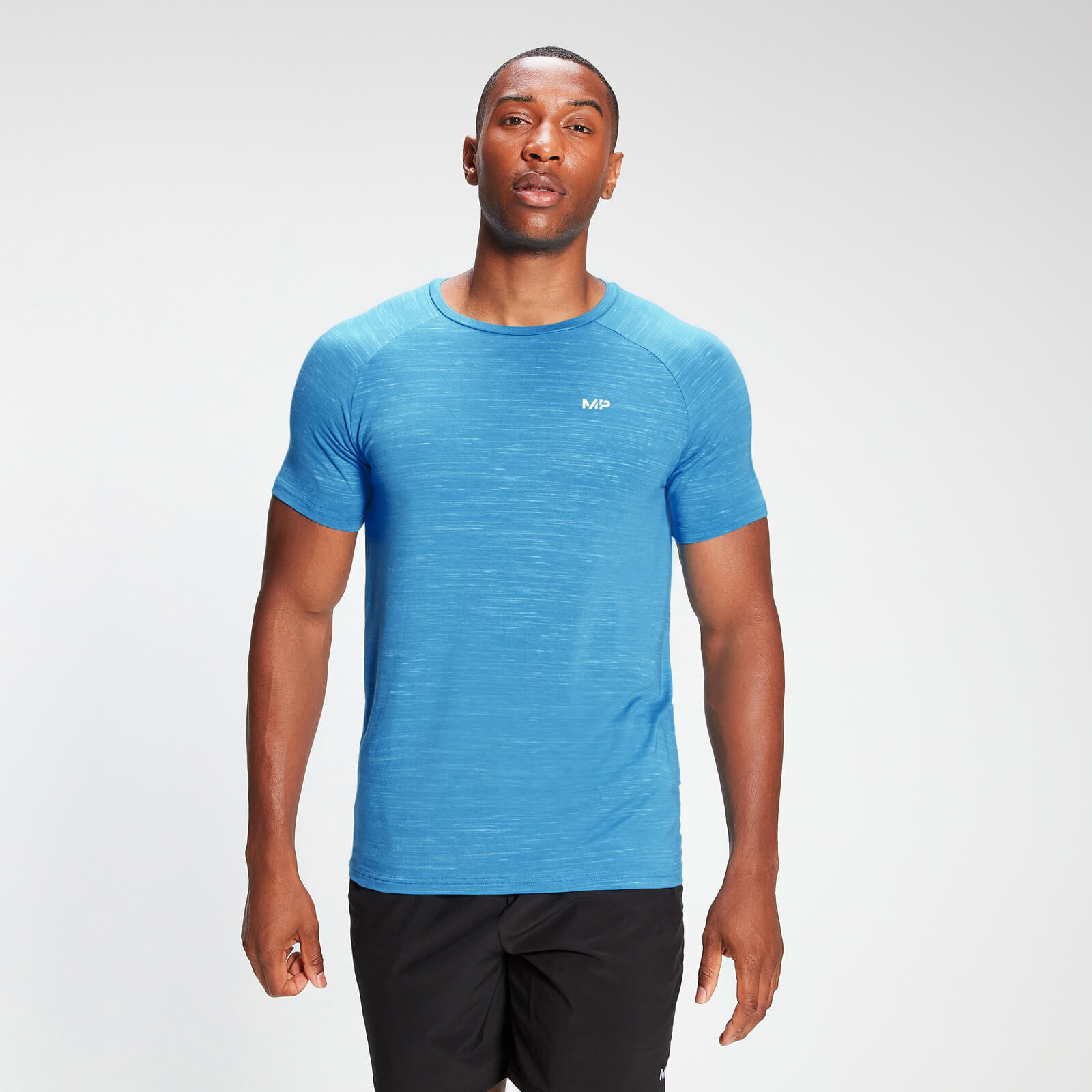 MP Men's Performance Short Sleeve T-Shirt - Bright Blue Marl - XXS