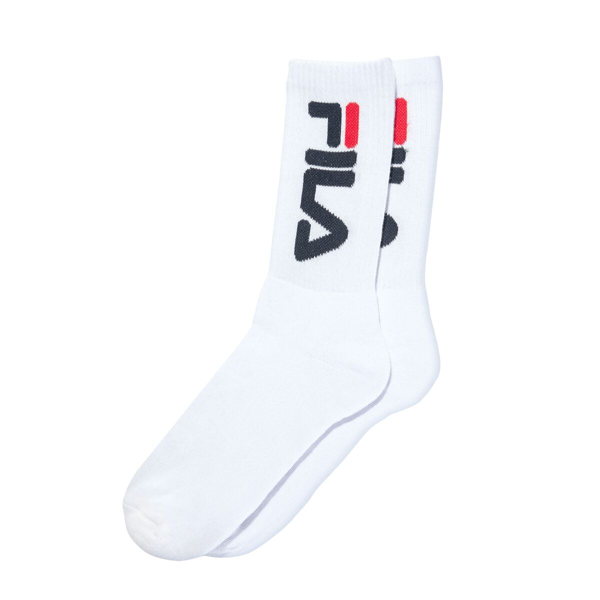 FILA Lot de 2 paires de chaussettes hautes style tennis