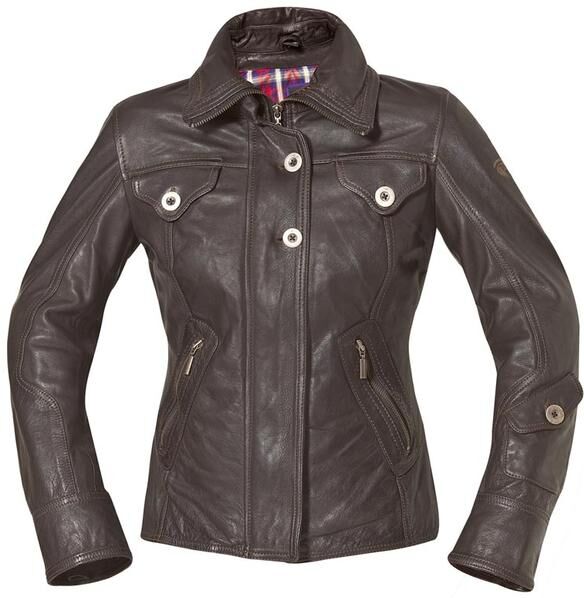 Held Shina Ladies Leather Jacket Veste en cuir pour dames Brun 44