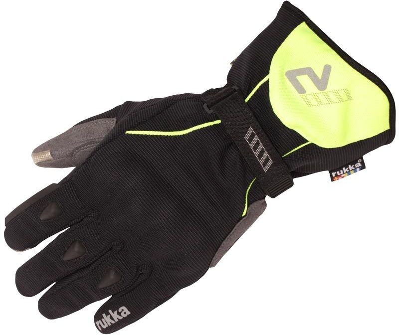 Rukka Virium Gore-Tex Motorcycle Gloves Gants de moto Noir Jaune 3XL