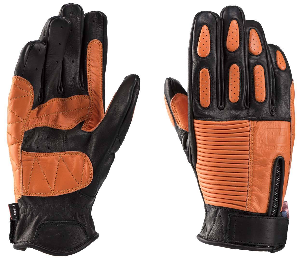 Blauer Banner Gants de moto Noir Orange 2XL