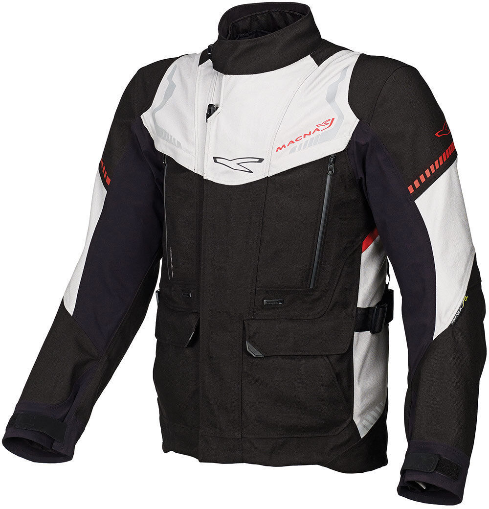 Macna Cobalt Veste Textile moto Noir Blanc L