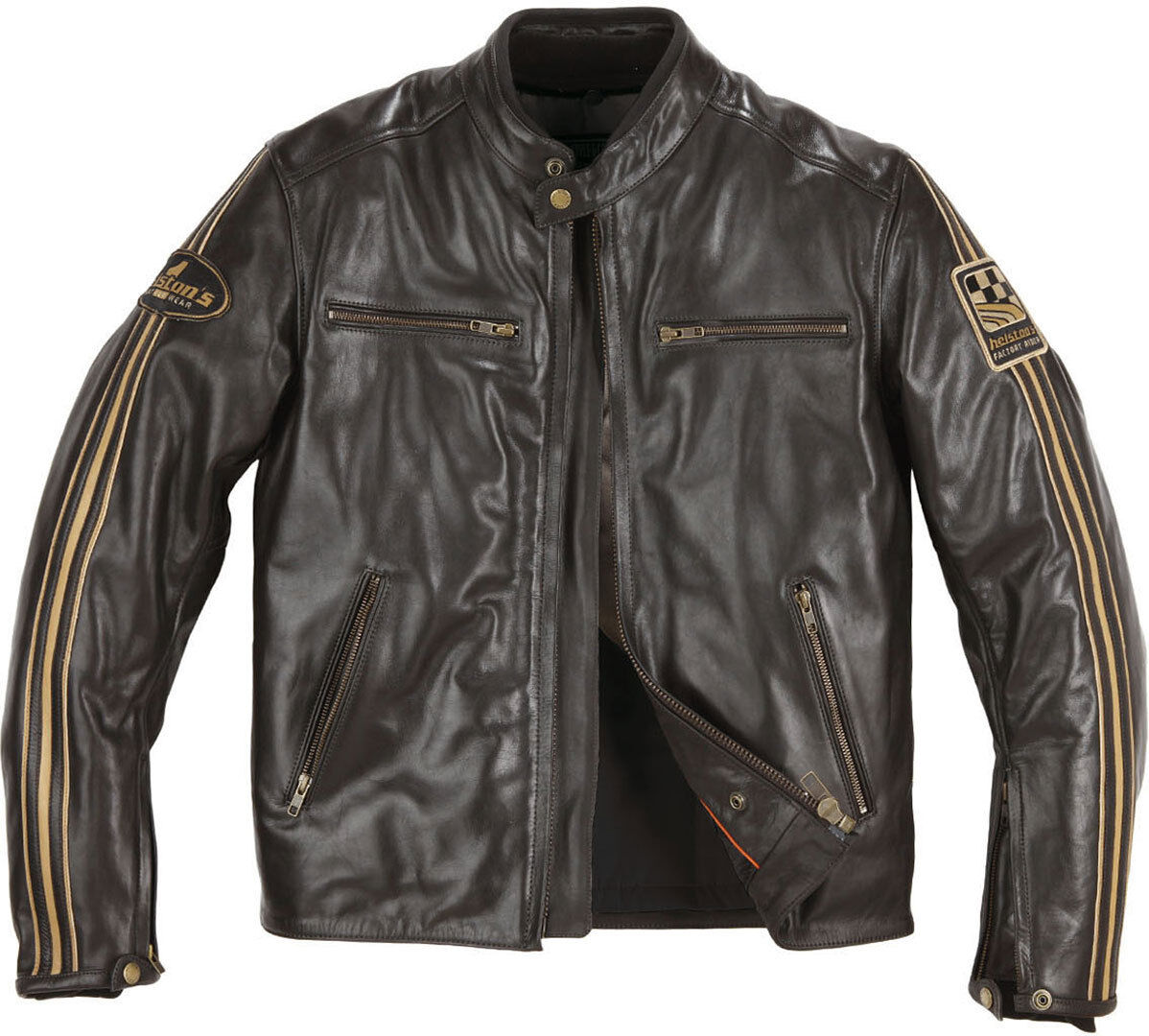 Helstons Ace Fender Veste en cuir Brun M