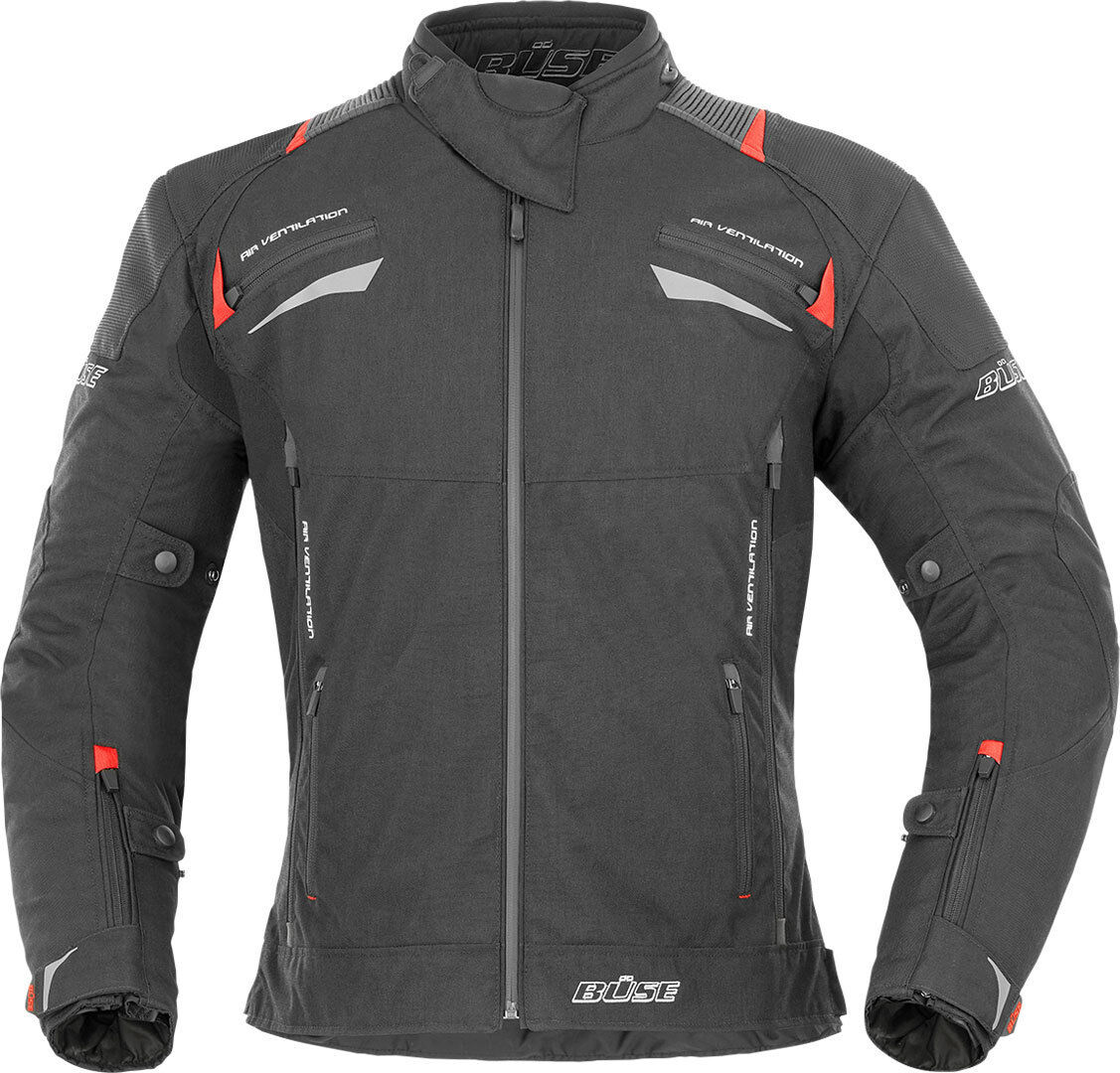 Büse Rico Veste Textile moto Noir Rouge S