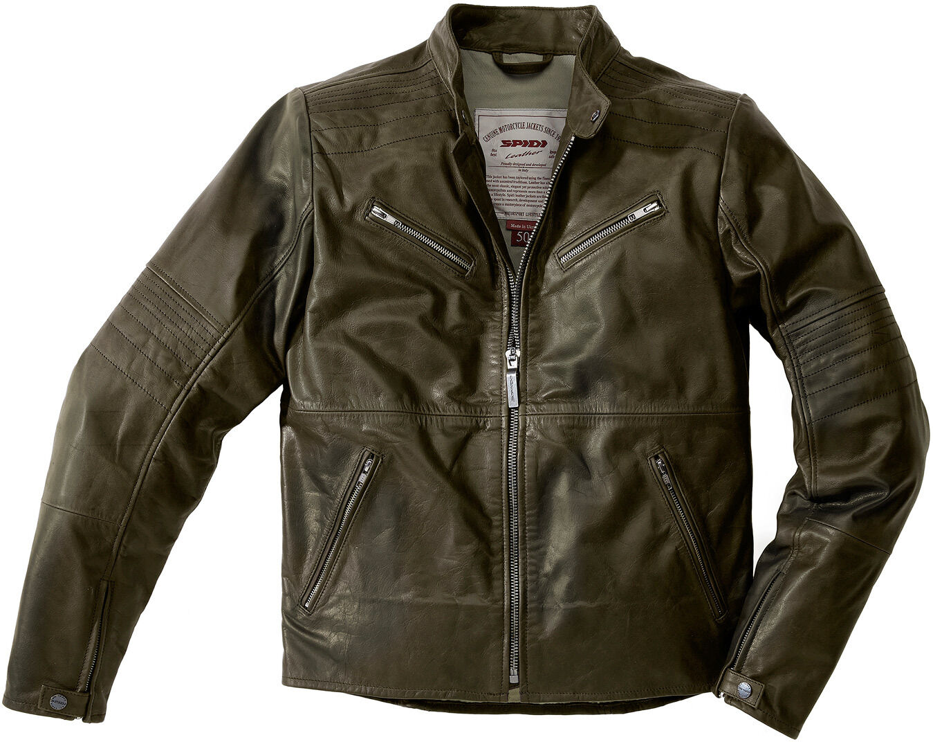 Spidi Garage Veste de moto en cuir Gris 56