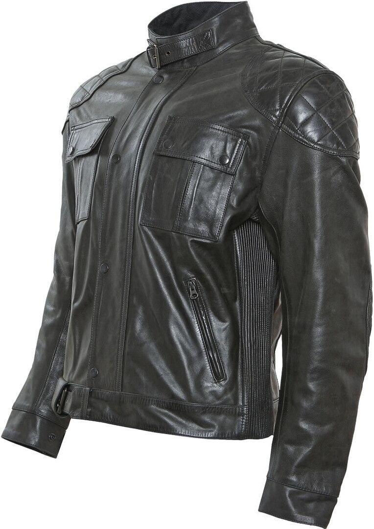 Bores Antonio Motorcycle Leather Jacket Veste en cuir de moto Noir 3XL