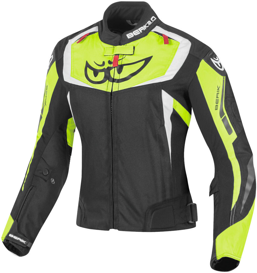 Berik Bad Eye Imperméable Dames Moto Veste Textile Noir Jaune 48