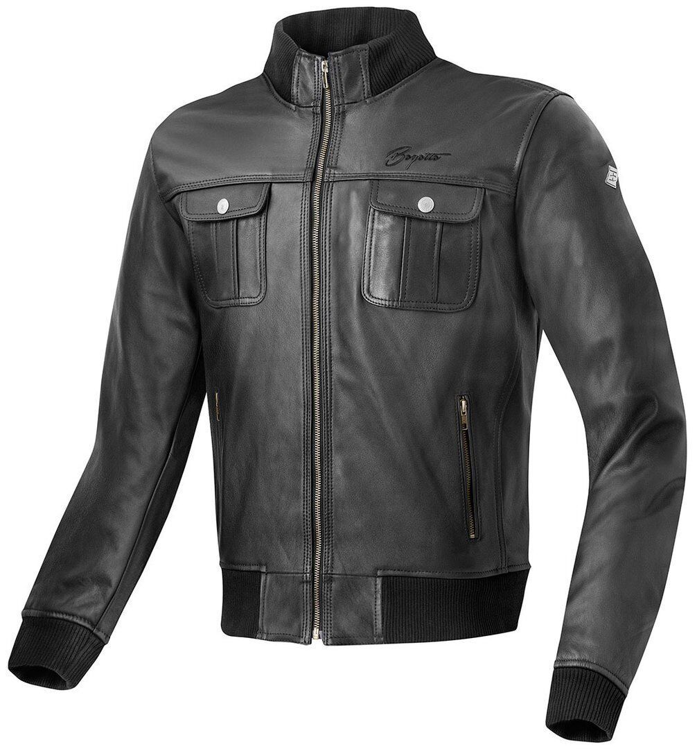 Bogotto Brooklyn Veste de moto en cuir Noir 56