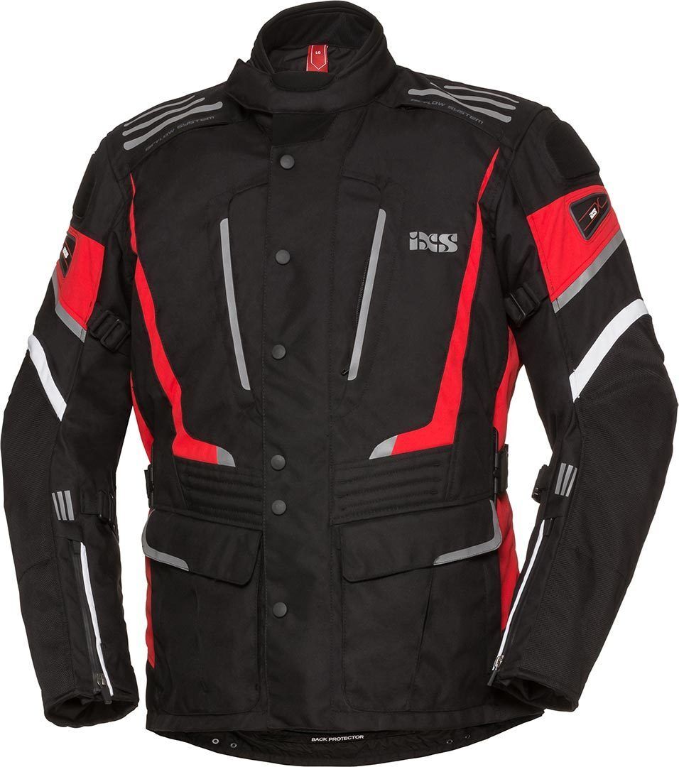 IXS X-Tour Powells-ST Veste de moto Noir Blanc Rouge 2XL