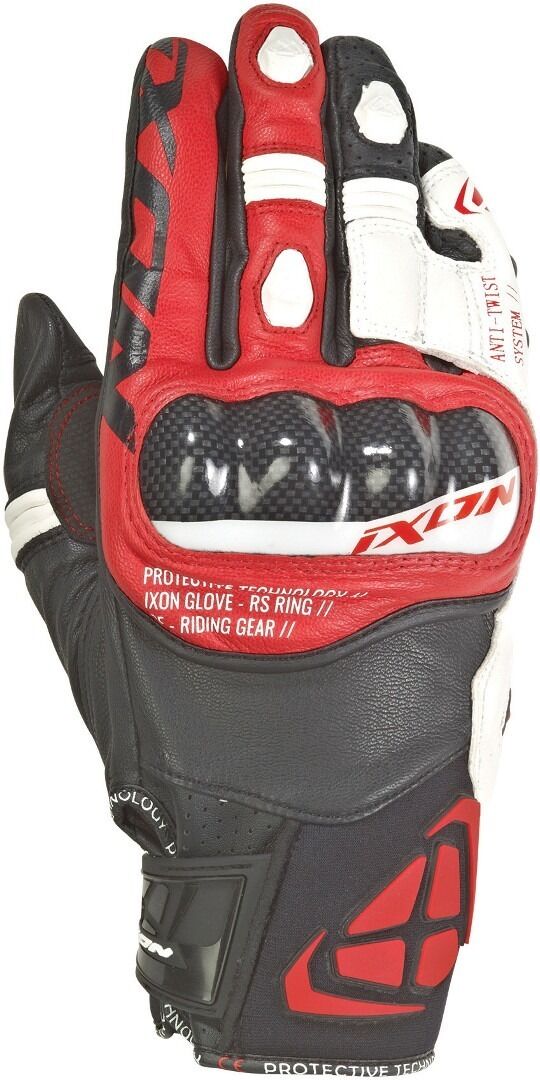 Ixon Rs Ring Gants Noir Blanc Rouge 2XL