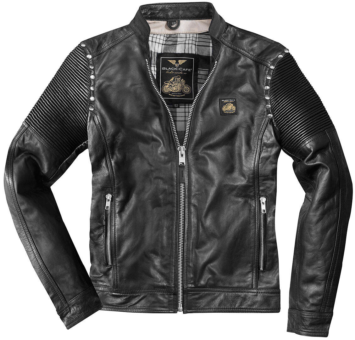 Black-Cafe London Milano 2.0 Veste en cuir de moto Noir 48