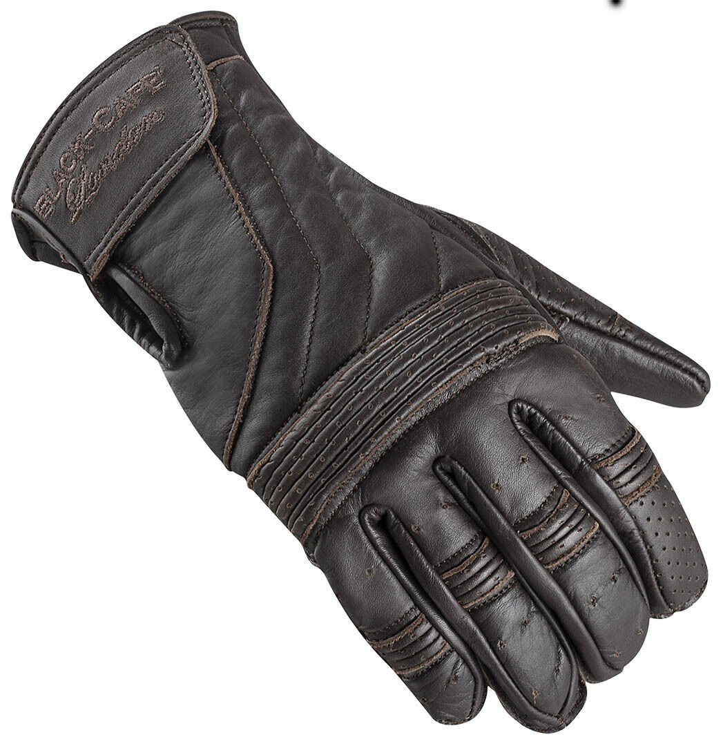 Black-Cafe London Vintage Gants de moto Brun XS