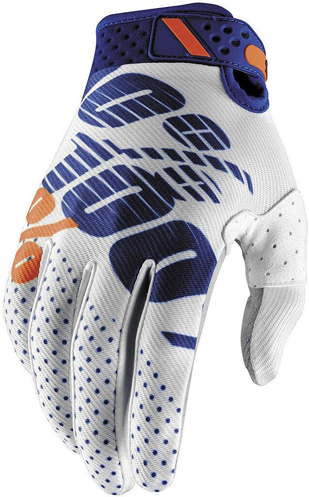 100% Ridefit Gloves Gants Blanc Bleu S