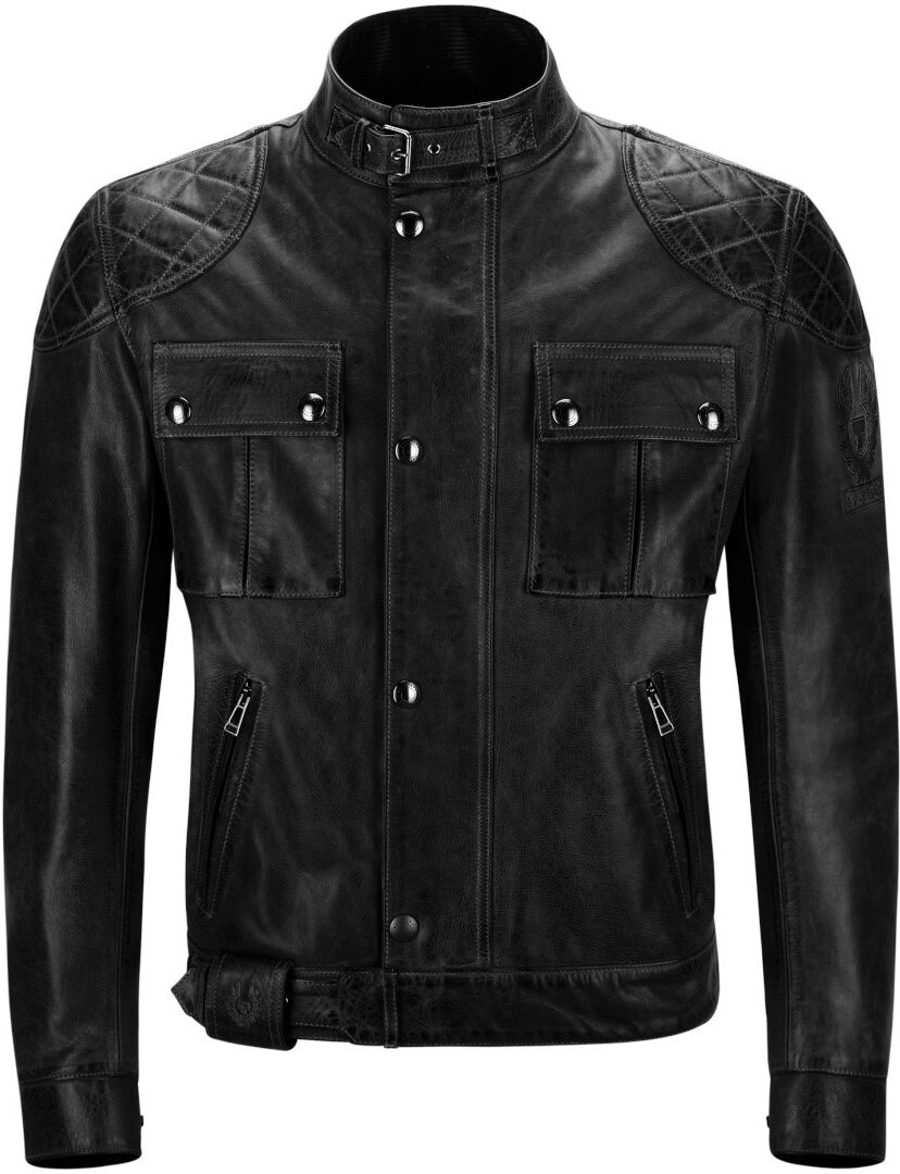 Belstaff Brooklands Veste de moto en cuir Noir 4XL