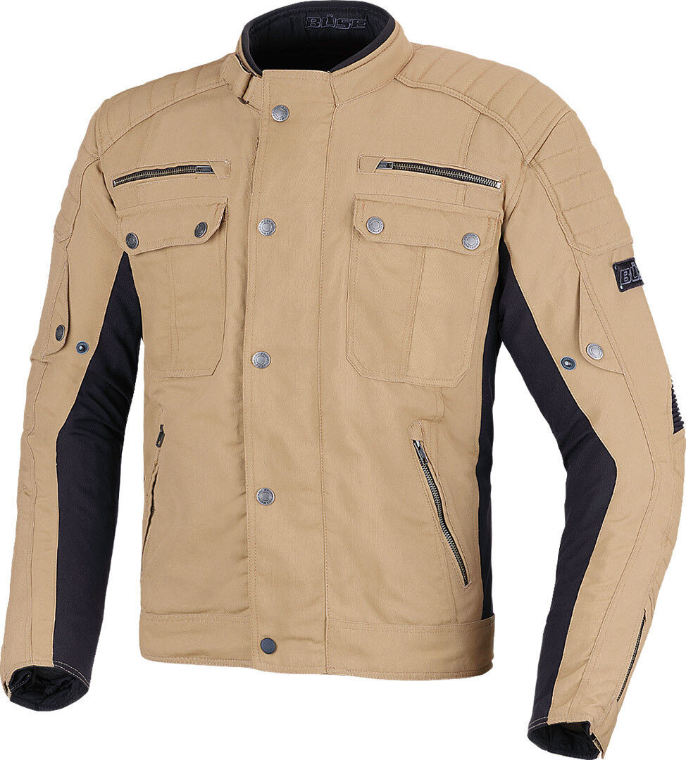 Büse Carson Veste Textile moto Noir Beige M