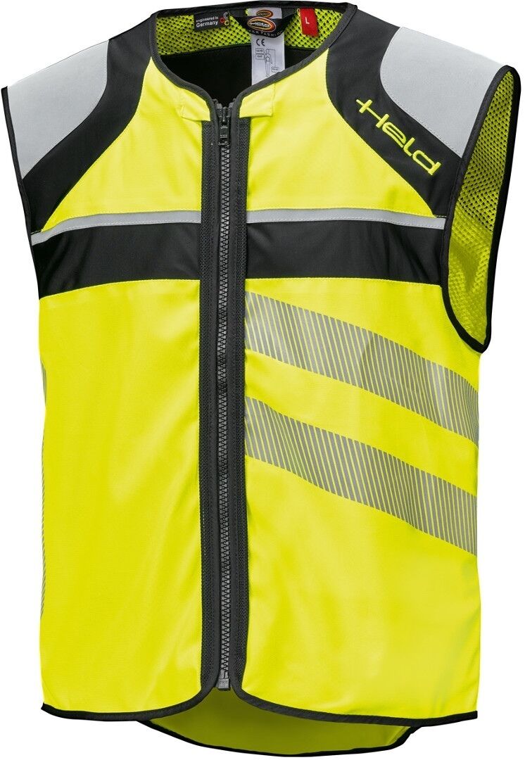 Held Flashlight Gilet de sécurité LED Noir Jaune XL