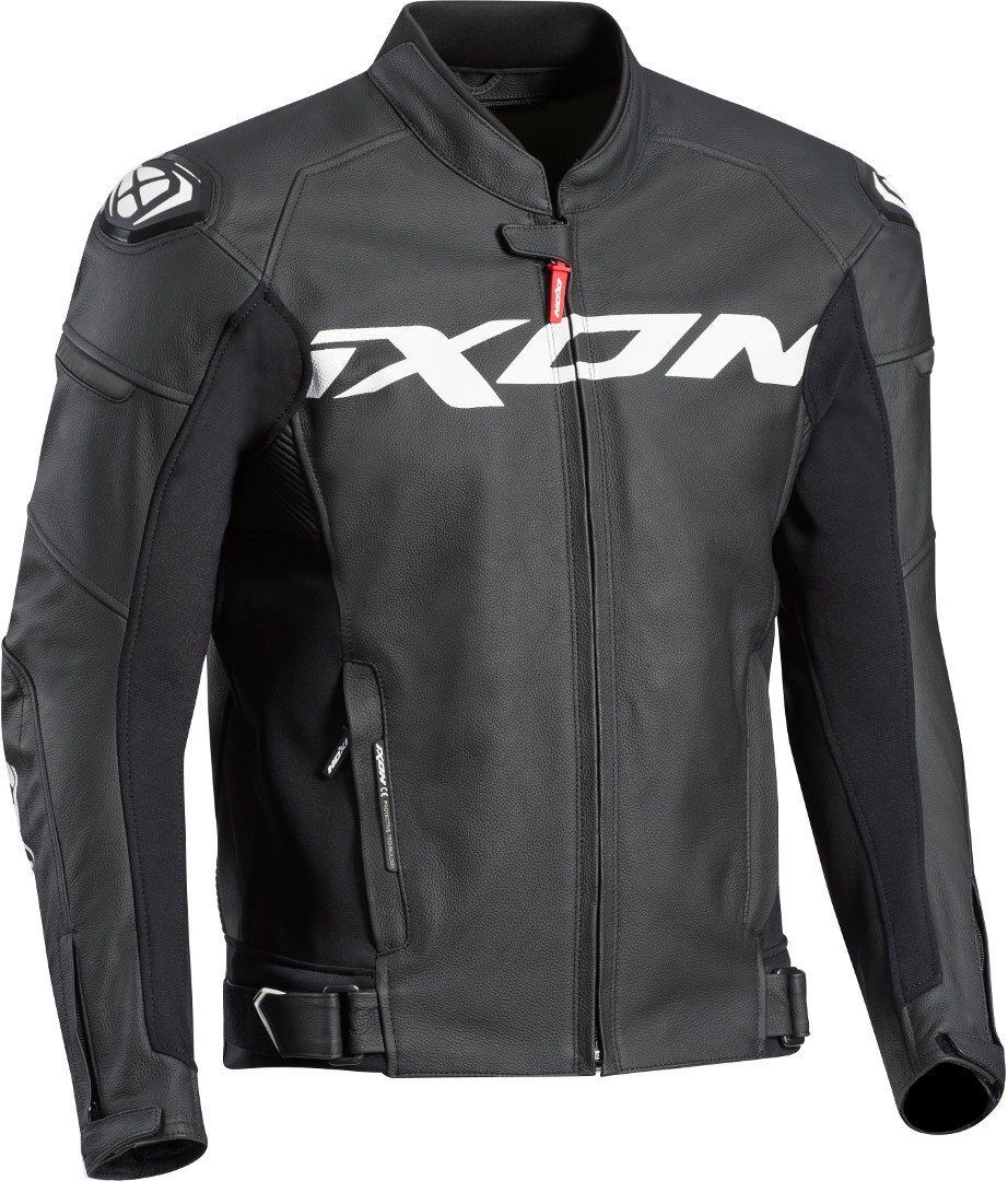 Ixon Sparrow Veste de moto en cuir Noir Blanc 2XL
