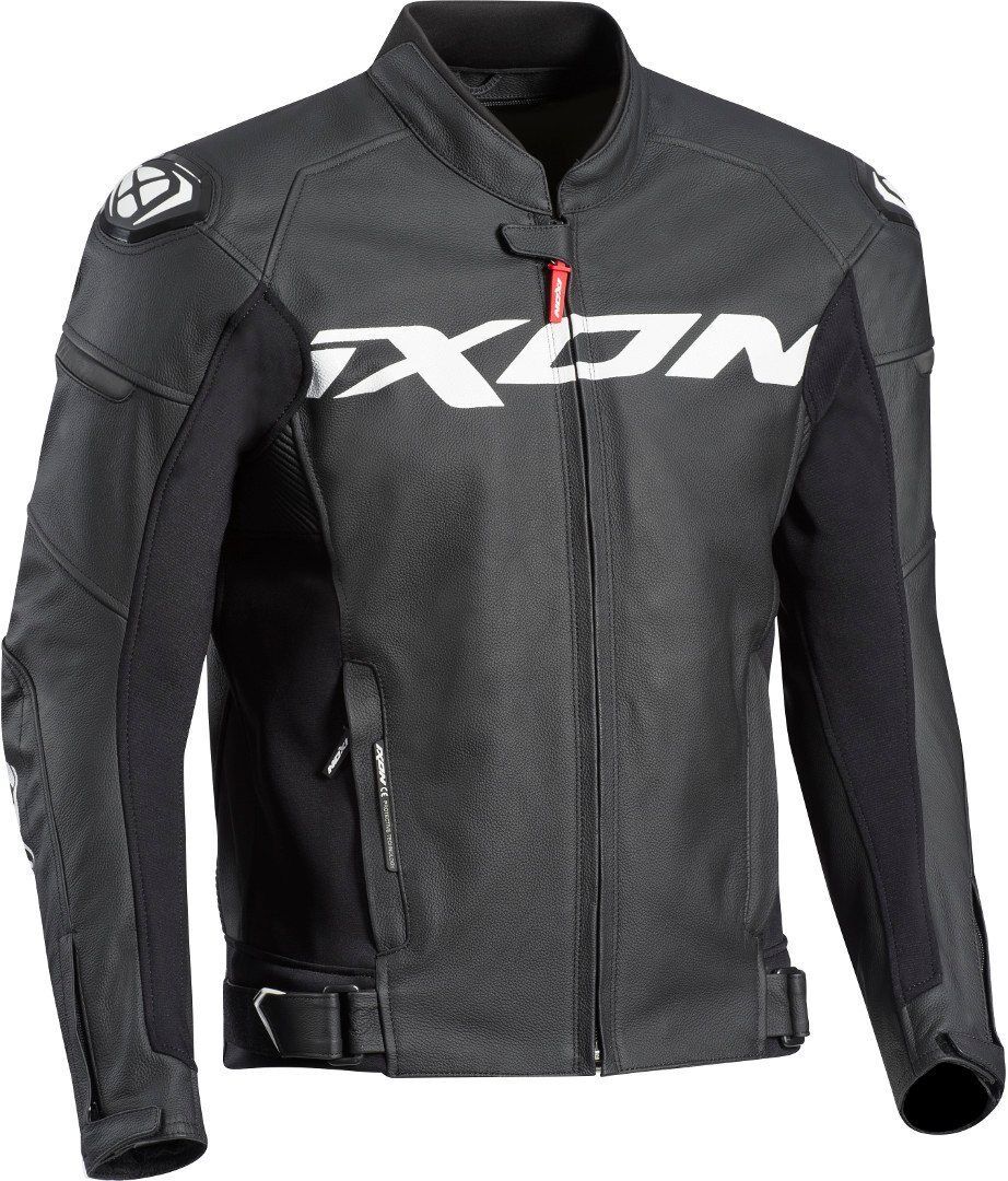 Ixon Sparrow Veste de moto en cuir Noir Blanc L