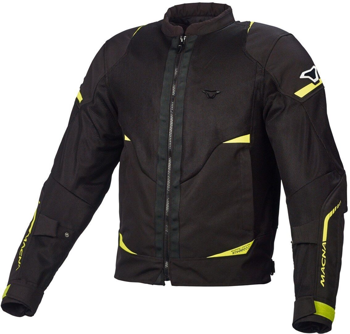 Macna Hurracage Veste Textile moto Noir Jaune 2XL