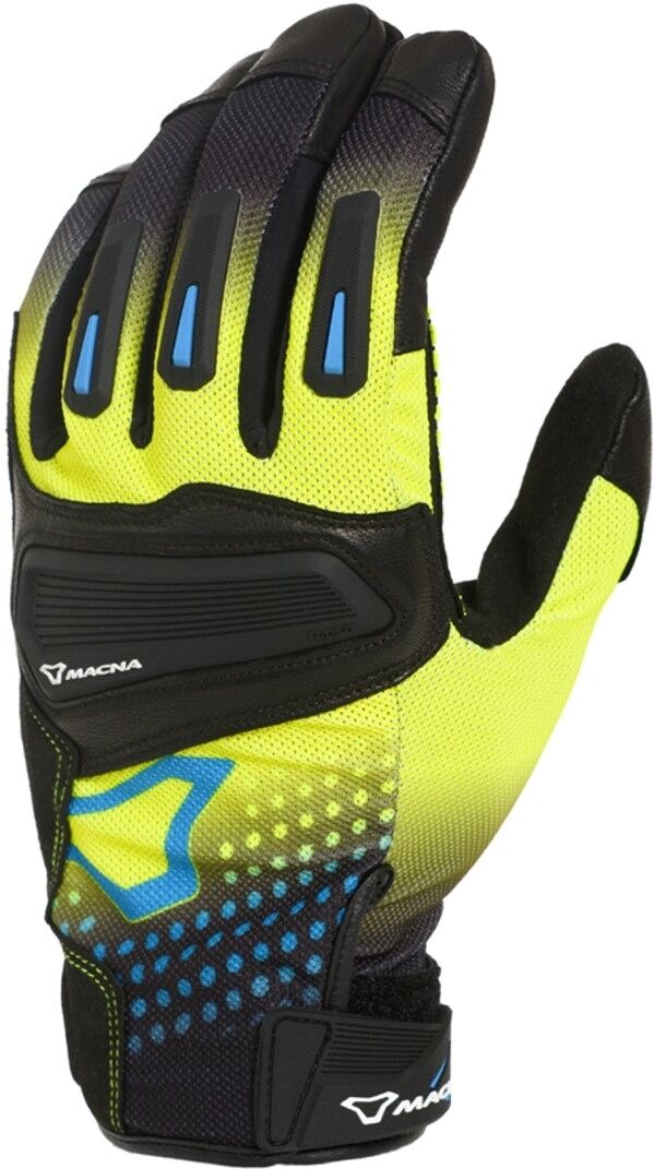 Macna Jugo Gants de moto Noir Bleu Jaune XL