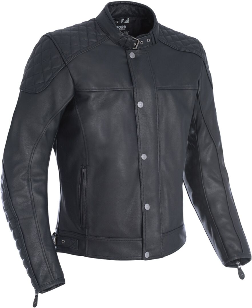 Oxford Hampton Veste en cuir de moto Noir 2XL