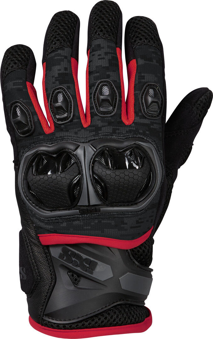 IXS LT Montevideo Air S Gants de motocross Noir Gris Rouge M