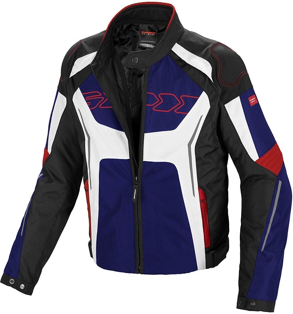 Spidi Tronik Tex Veste Textile moto Noir Blanc Rouge Bleu 3XL