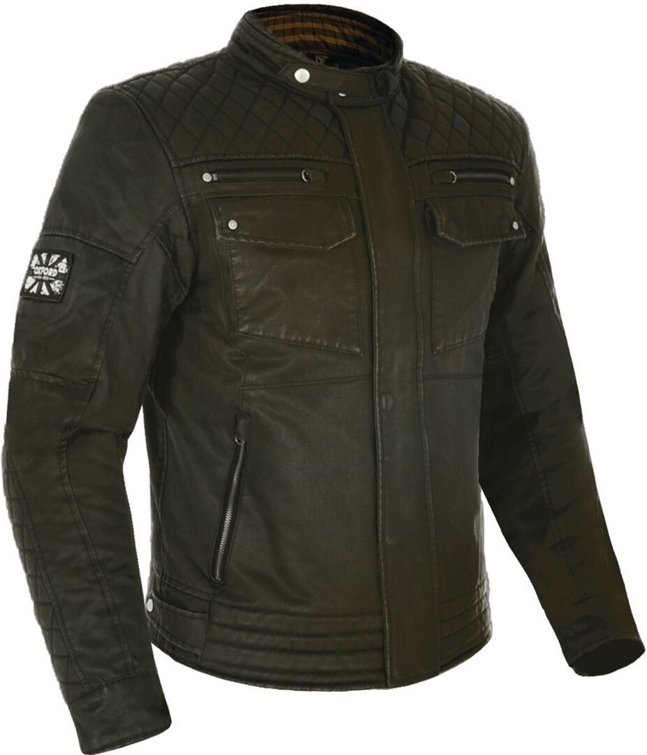 Oxford Hardy Wax Veste Textile moto Vert M