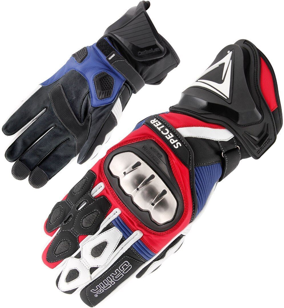 Orina Specter Gants de moto Blanc Rouge Bleu XL