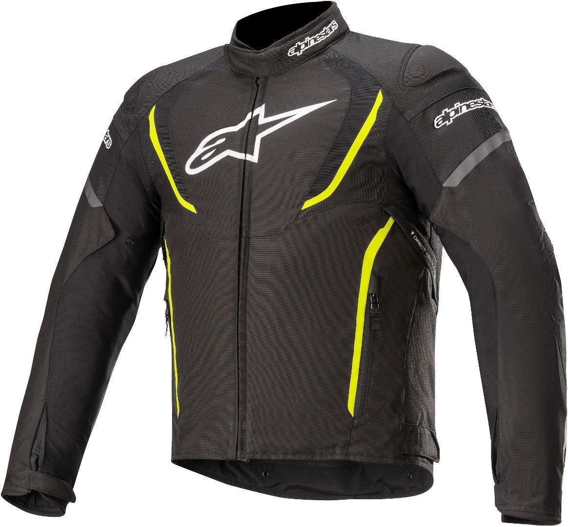 Alpinestars T-Jaws V3 Veste textile de moto imperméable à l'eau Noir Jaune 2XL