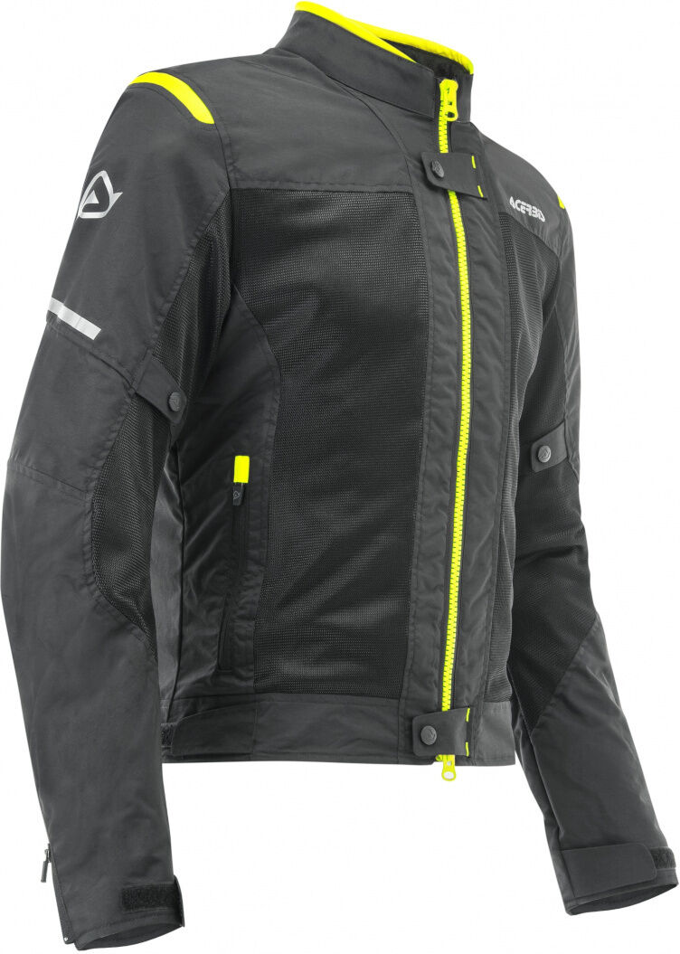 Acerbis Ramsey Vented Motorcycle Textile Jacket Veste textile de moto Noir Jaune 3XL