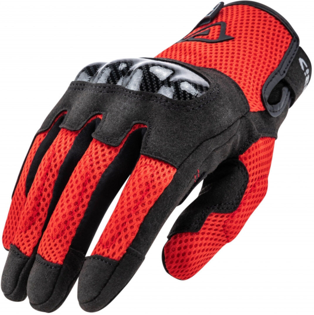 Acerbis Ramsey My Vented Motorcycle Gloves Gants de moto Rouge S