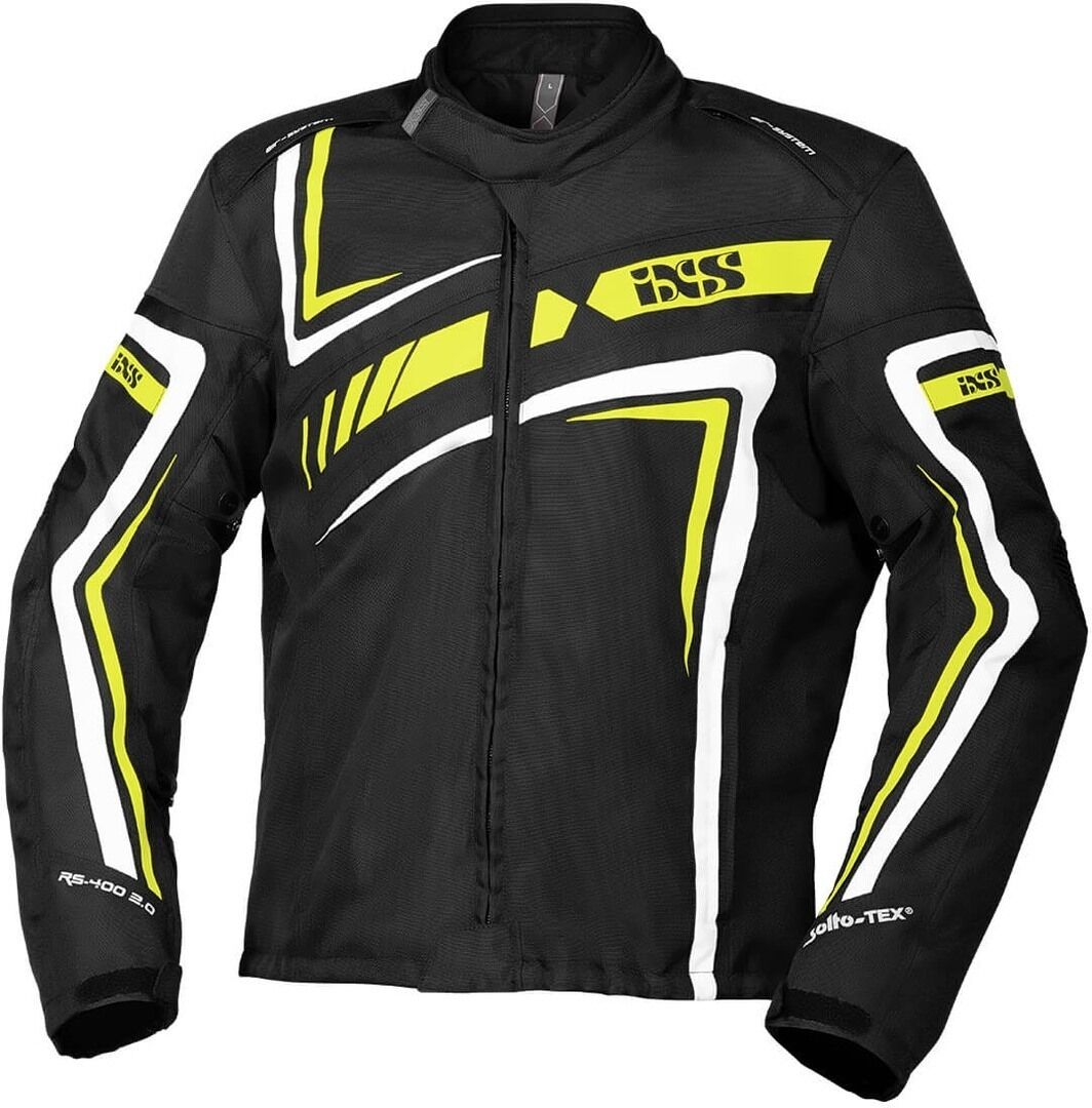 IXS Sport RS-400-ST 2.0 Veste textile de moto Noir Jaune 2XL