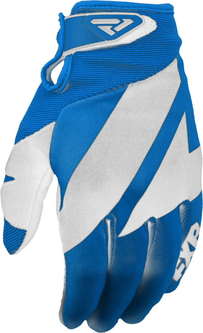 FXR Clutch Strap Gants Motocross Blanc Bleu L