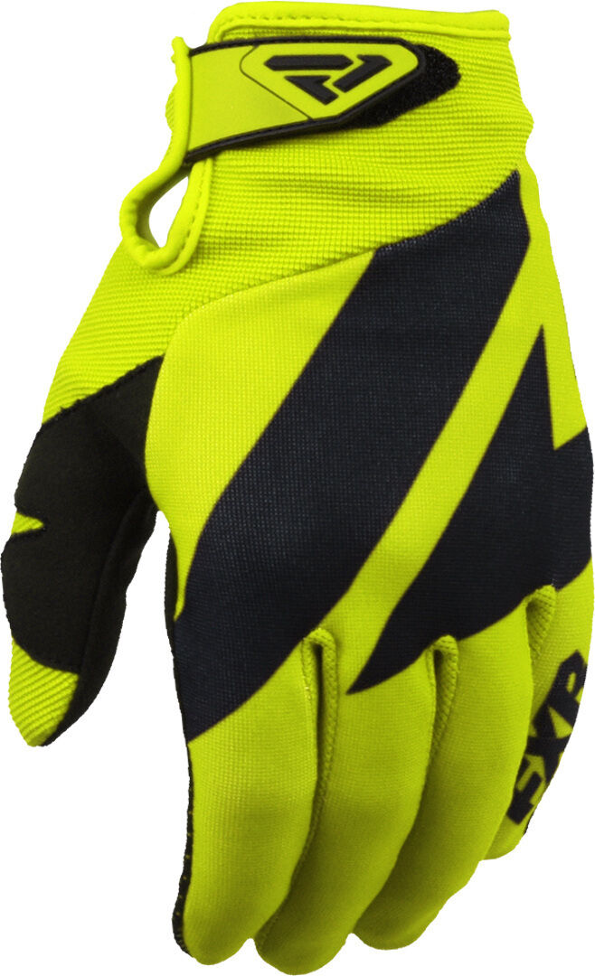 FXR Clutch Strap Gants Motocross Jeunes Noir Jaune L