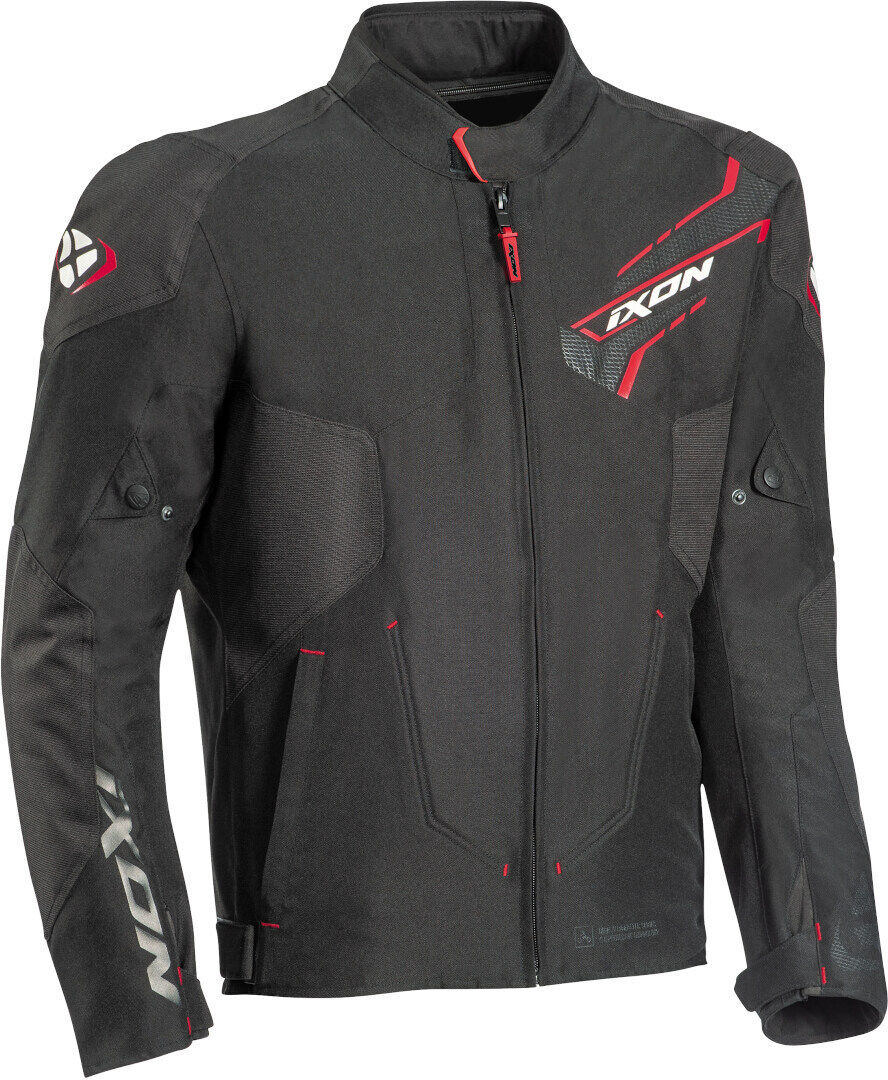 Ixon Luthor Veste textile de moto Noir Rouge 2XL