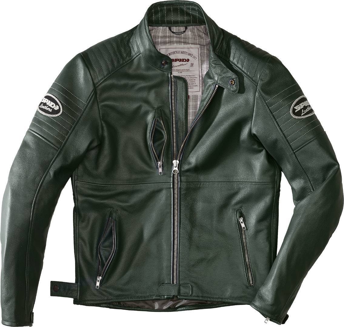 Spidi Clubber Veste en cuir de moto Vert 50