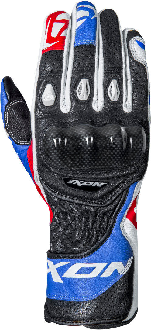 Ixon RS Circuit-R Gants de moto Noir Blanc Rouge Bleu 3XL