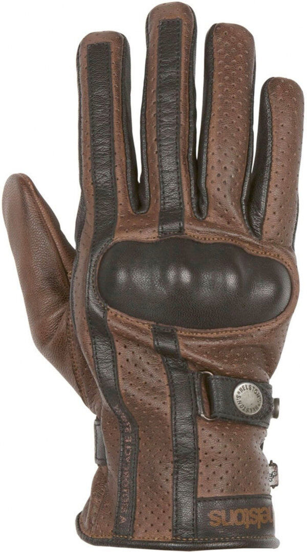 Helstons Eagle Gants de moto perforés Brun M L