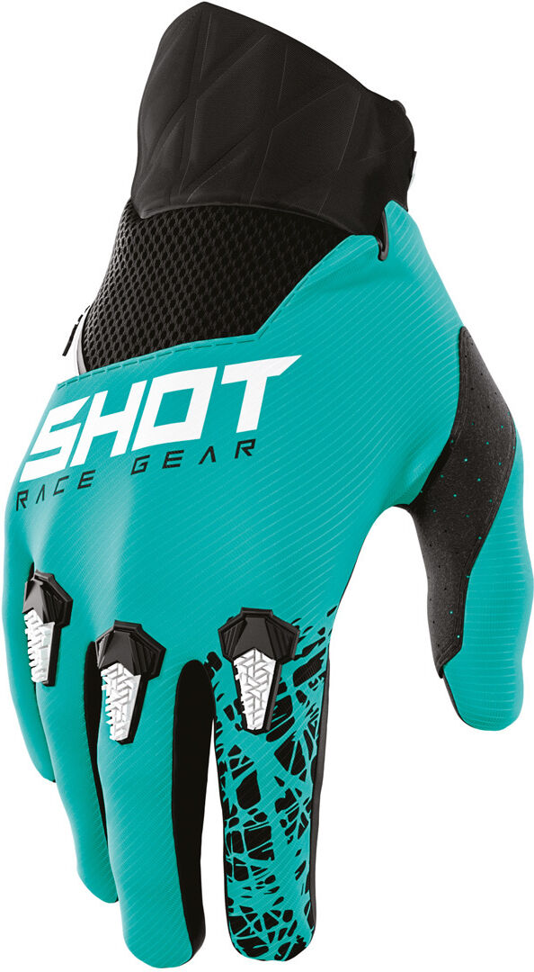 Shot Devo Storm Gants de Motocross Noir Turquoise 3XL