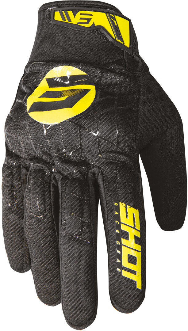 Shot Drift Spider Motocross Gloves Gants de motocross Noir Jaune XL