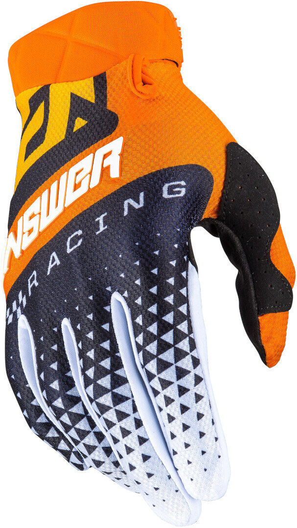 Answer Racing Answer AR3 Korza Gants de Motocross Noir Blanc Orange S