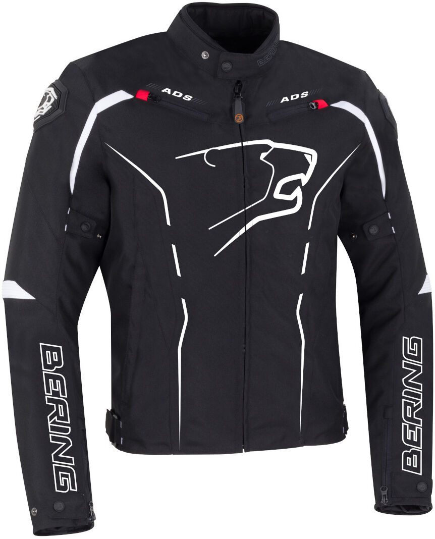 Bering Kaloway Veste textile de moto Noir Blanc 2XL